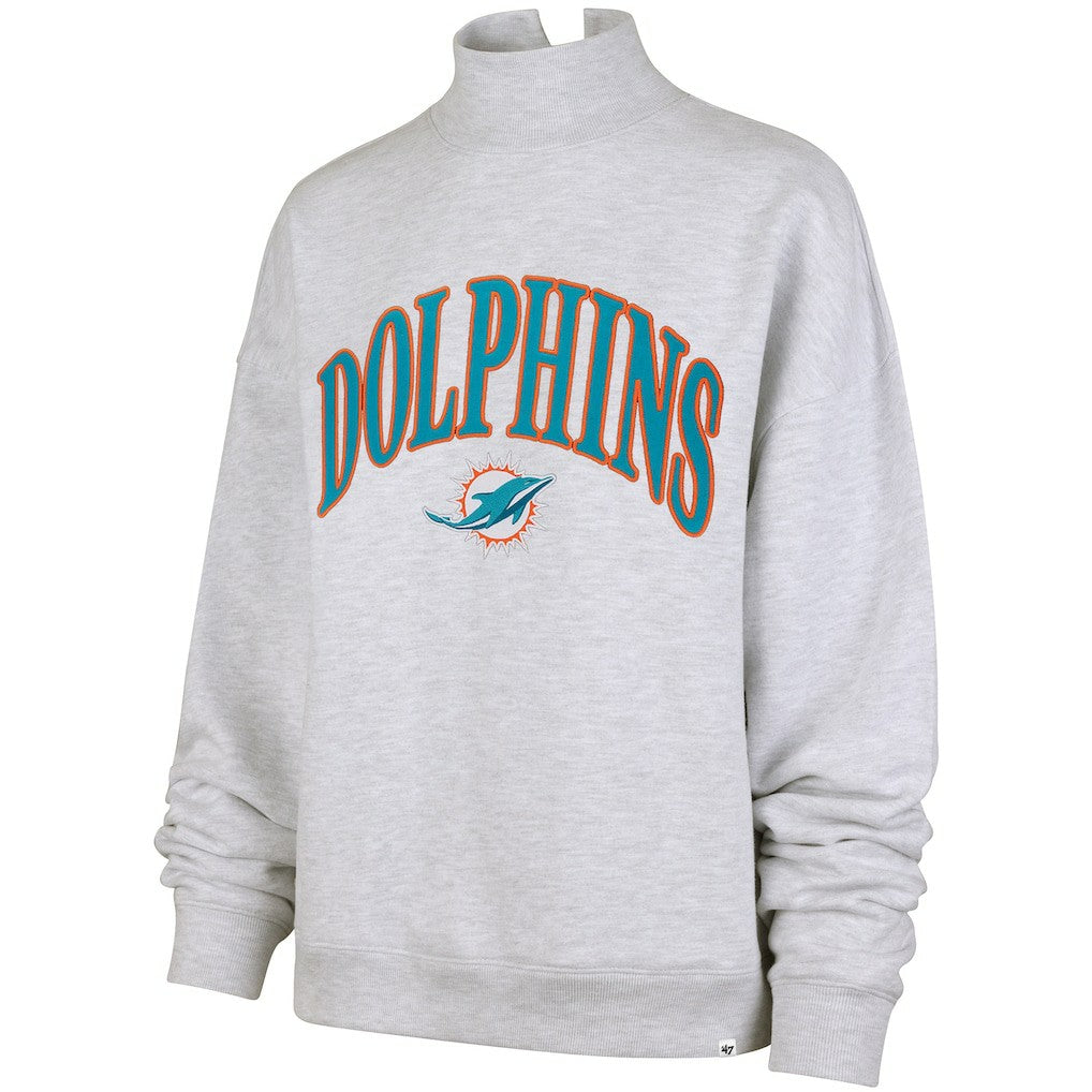 '47 Women's Vantage Mock Neck Pullover Sweatshirt - Miami Dolphins Pullover
