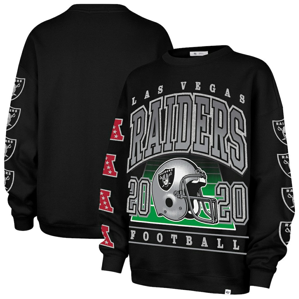 '47 Women's Go Big Oversized Pullover Sweatshirt - Las Vegas Raiders Pullover