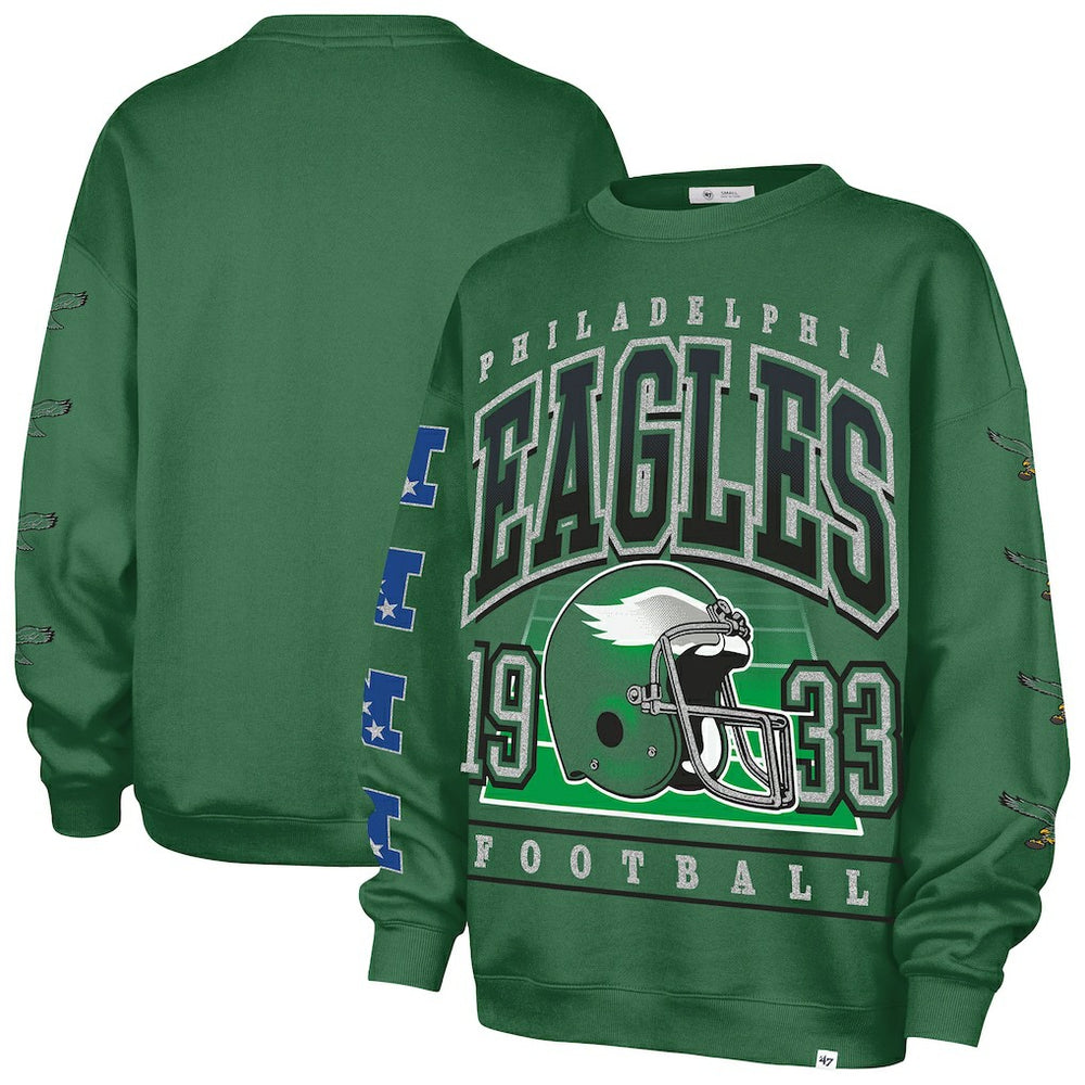 '47 Women's Go Big Oversized Pullover Sweatshirt - Philadelphia Eagles Pullover