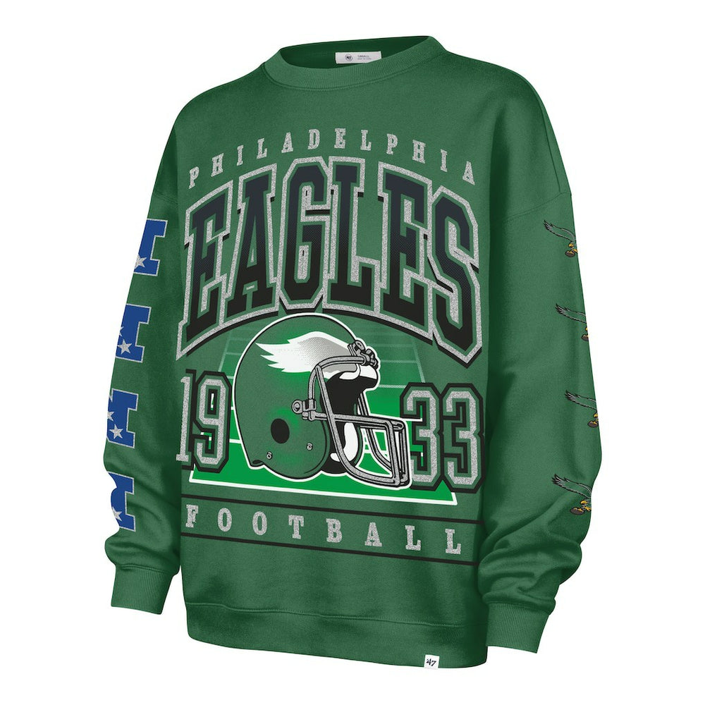 '47 Women's Go Big Oversized Pullover Sweatshirt - Philadelphia Eagles Pullover