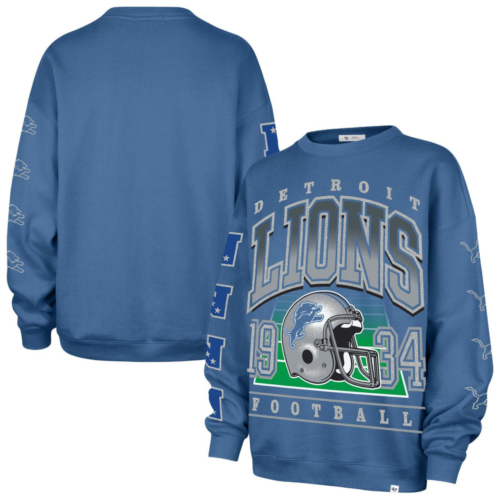 '47 Women's Go Big Oversized Pullover Sweatshirt - Detroit Lions Pullover