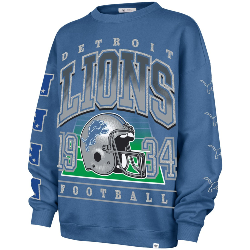 '47 Women's Go Big Oversized Pullover Sweatshirt - Detroit Lions Pullover