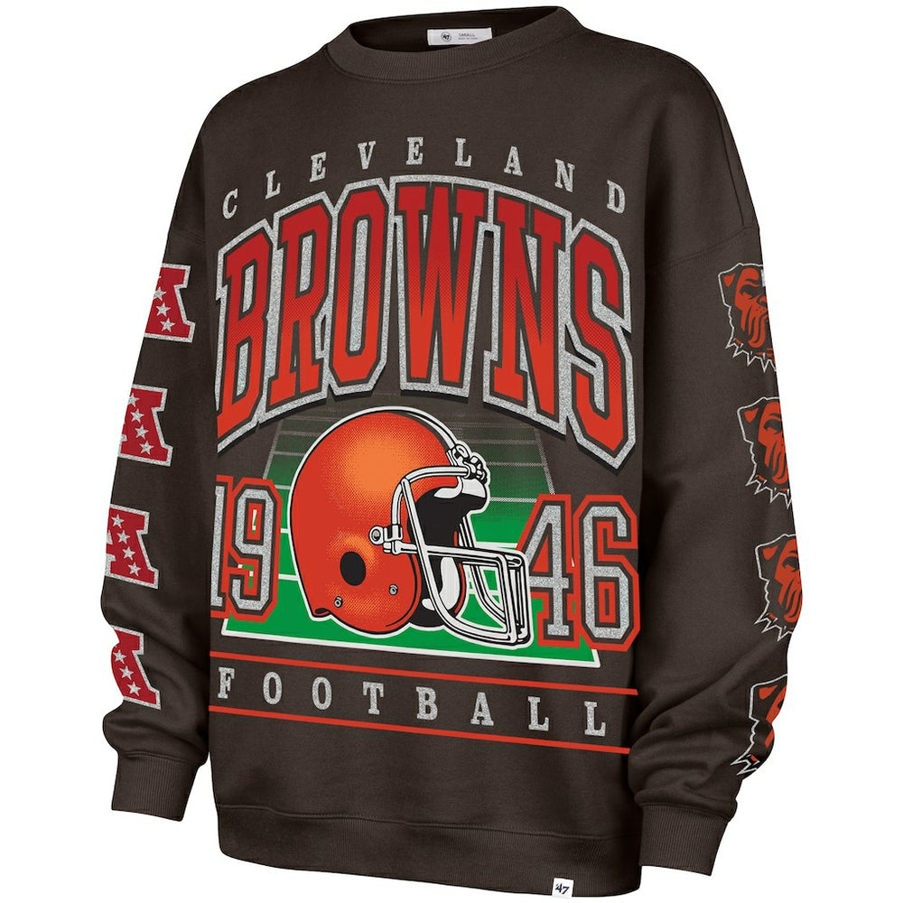 '47 Women's Go Big Oversized Pullover Sweatshirt - Cleveland Browns Pullover
