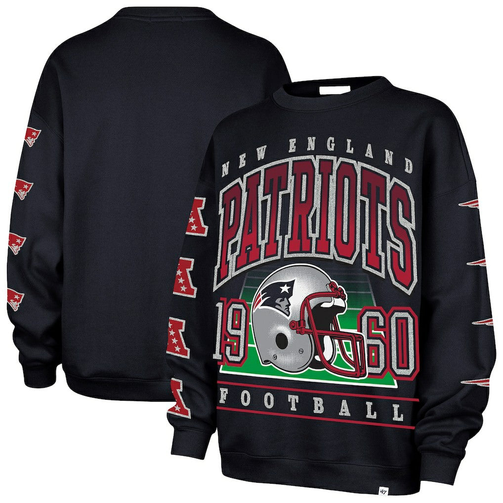 '47 Women's Go Big Oversized Pullover Sweatshirt - New England Patriots Pullover