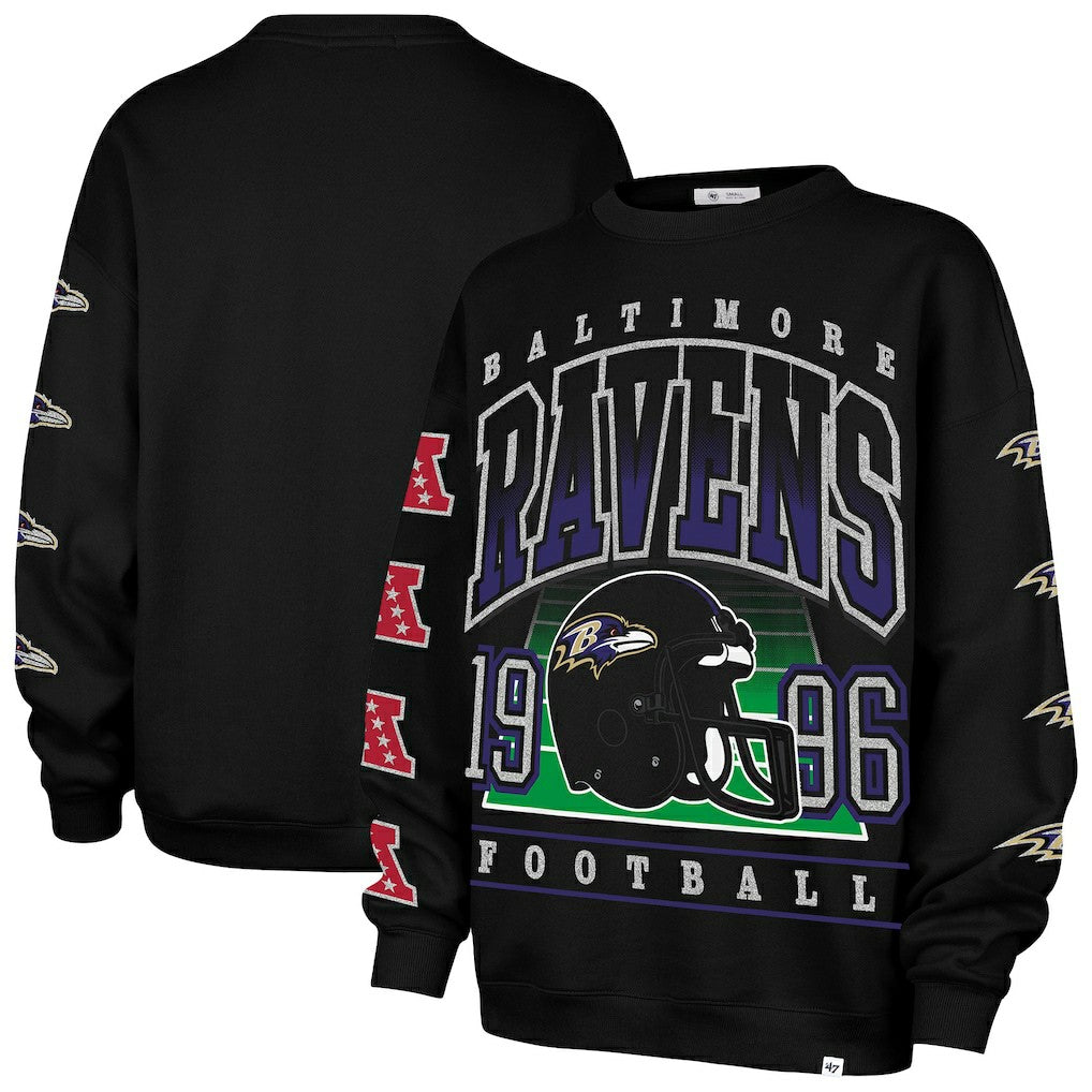 '47 Women's Go Big Oversized Pullover Sweatshirt - Baltimore Ravens Pullover