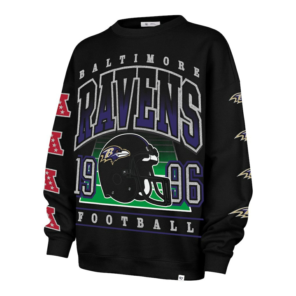 '47 Women's Go Big Oversized Pullover Sweatshirt - Baltimore Ravens Pullover