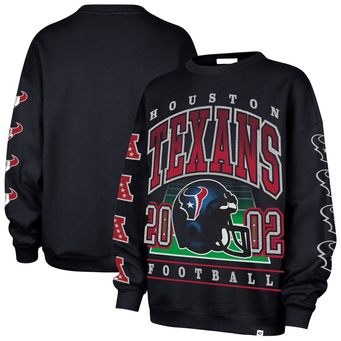 '47 Women's Go Big Oversized Pullover Sweatshirt - Houston Texans Pullover