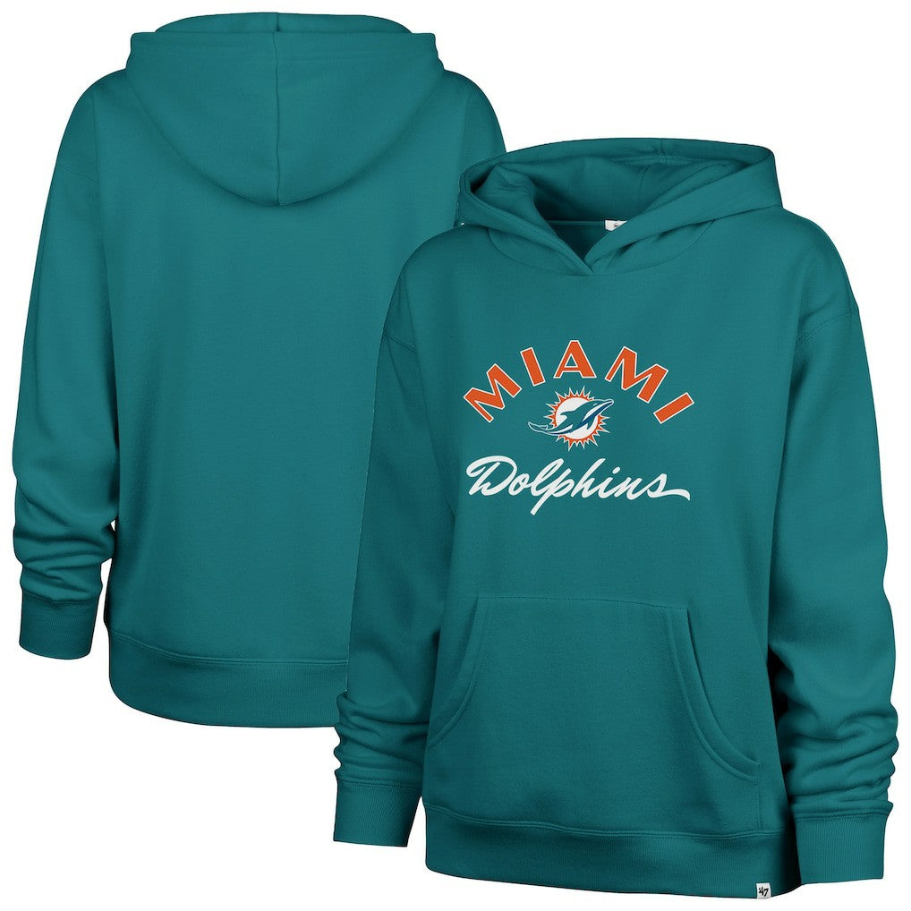 '47 Women's Whirlwind Naomi Pullover Hoodie - Miami Dolphins Hoodies