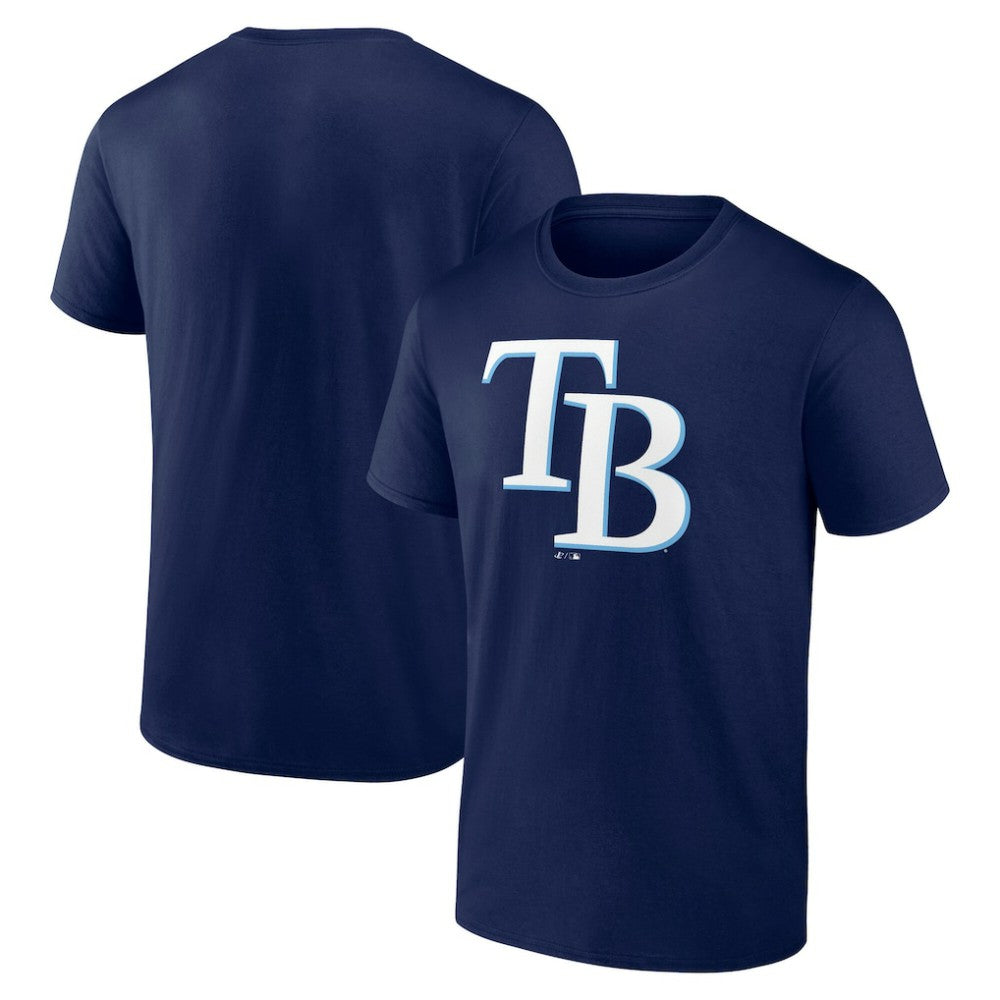 Navy Tampa Bay Rays Profile Big & Tall Primary Logo T-Shirt