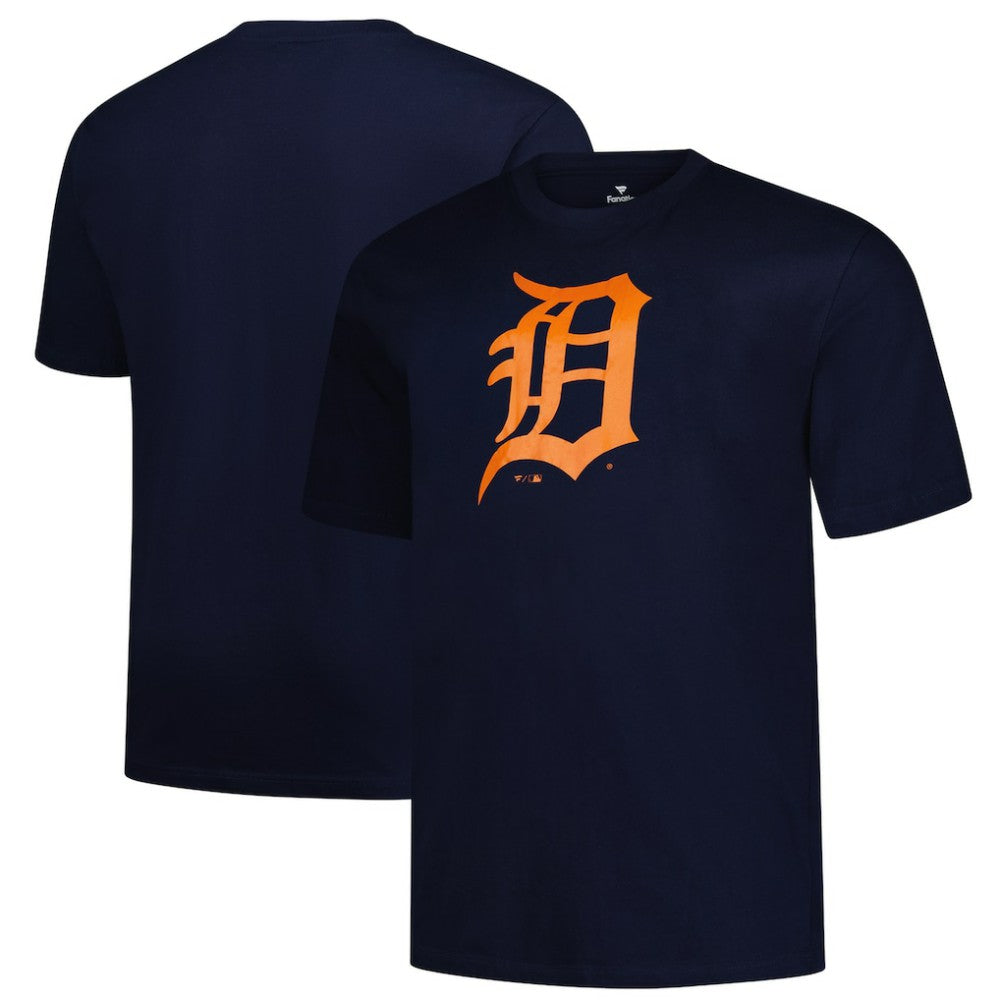 Navy Detroit Tigers Profile Big & Tall Primary Logo T-Shirt