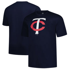 Navy Minnesota Twins Profile Big & Tall Primary Logo T-Shirt