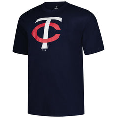 Navy Minnesota Twins Profile Big & Tall Primary Logo T-Shirt