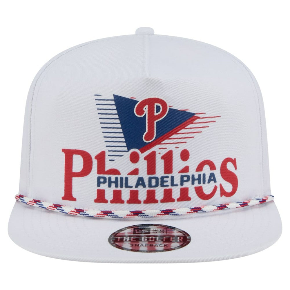 White Philadelphia Phillies New Era Collide Golfer Snapback Hat