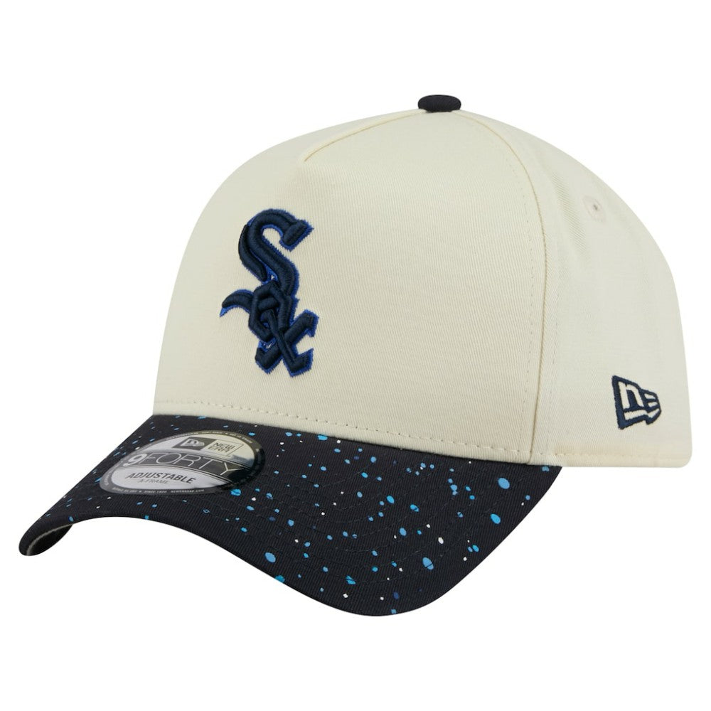 Cream Chicago White Sox New Era Speckle A-Frame 9FORTY Adjustable Hat