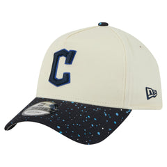 Cream Cleveland Guardians New Era Speckle A-Frame 9FORTY Adjustable Hat