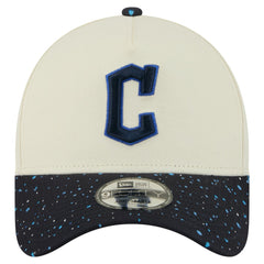 Cream Cleveland Guardians New Era Speckle A-Frame 9FORTY Adjustable Hat
