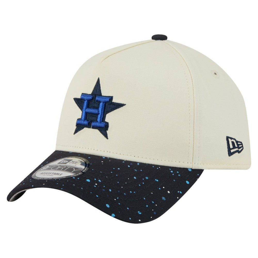 Cream Houston Astros New Era Speckle A-Frame 9FORTY Adjustable Hat