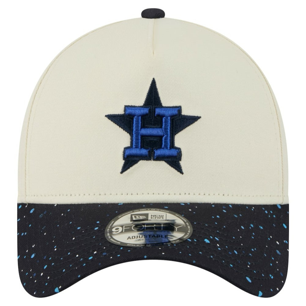 Cream Houston Astros New Era Speckle A-Frame 9FORTY Adjustable Hat