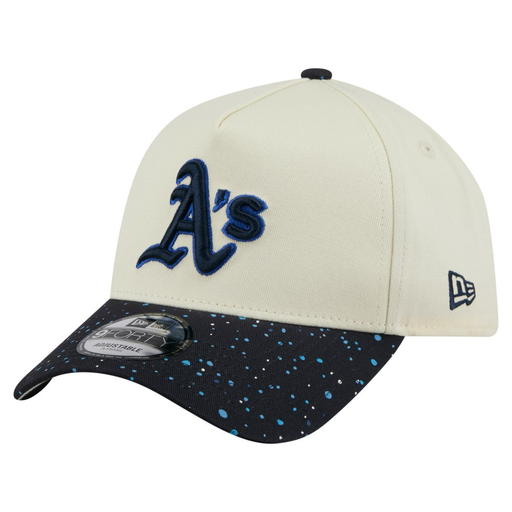 Cream Athletics New Era Speckle A-Frame 9FORTY Adjustable Hat