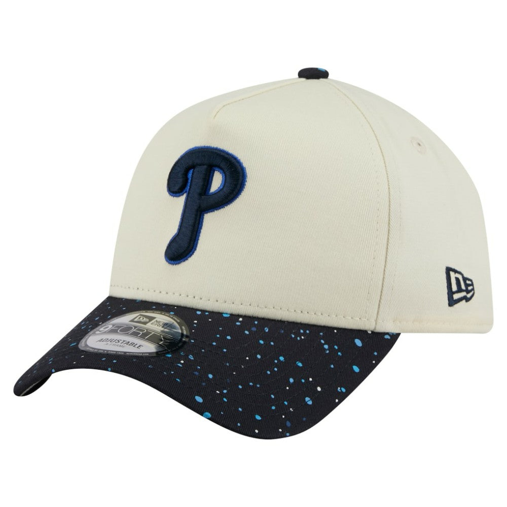 Cream Philadelphia Phillies New Era Speckle A-Frame 9FORTY Adjustable Hat