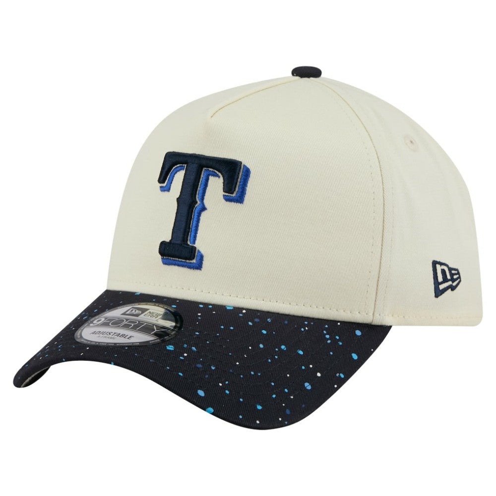 Cream Texas Rangers New Era Speckle A-Frame 9FORTY Adjustable Hat