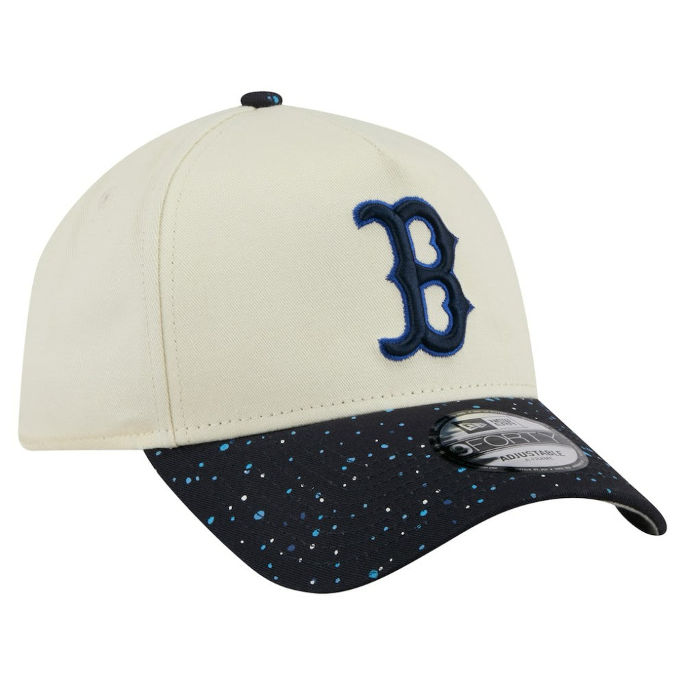 Cream Boston Red Sox New Era Speckle A-Frame 9FORTY Adjustable Hat