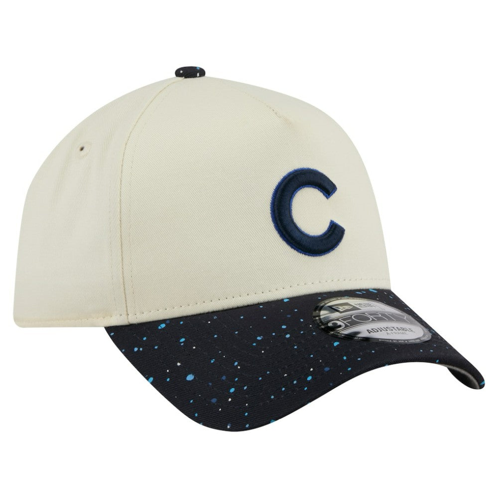Cream Chicago Cubs New Era Speckle A-Frame 9FORTY Adjustable Hat