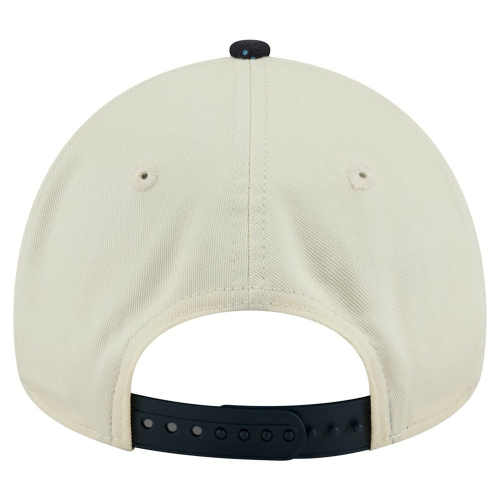 Cream Atlanta Braves New Era Speckle A-Frame 9FORTY Adjustable Hat