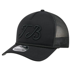 Black Tampa Bay Rays New Era City Initial 9FORTY A-Frame M-Crown Adjustable Trucker Hat