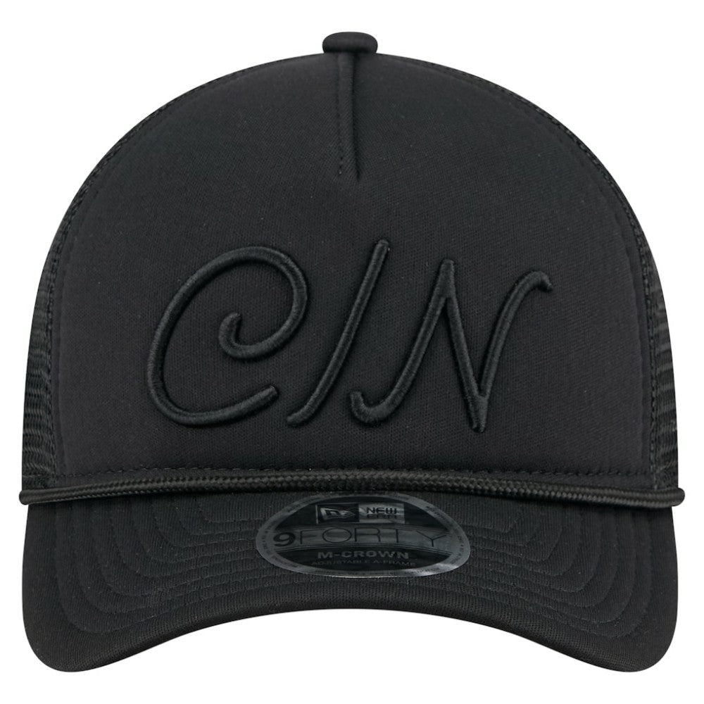 Black Cincinnati Reds New Era City Initial 9FORTY A-Frame M-Crown Adjustable Trucker Hat