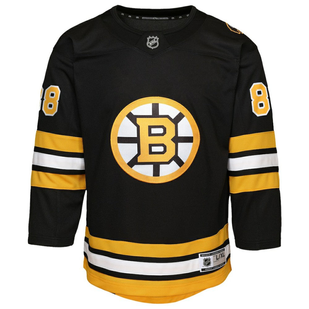 NHL David Pastrnak Boston Bruins Youth Home Premier Player Jersey