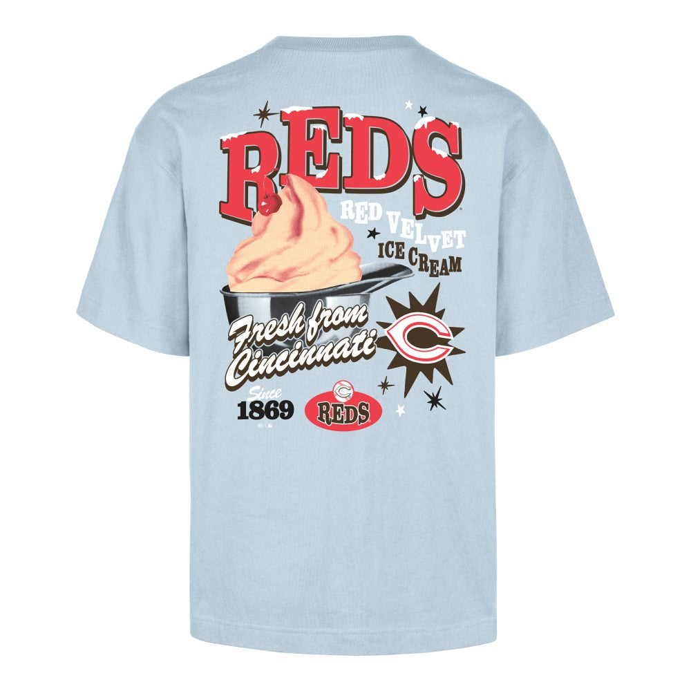 Light Blue Cincinnati Reds '47 Ice Cream Parlor Foundation T-Shirt