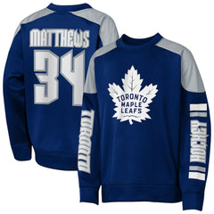 NHL Auston Matthews Toronto Maple Leafs Outerstuff Youth Best Defense Name & Number Crewneck Sweatshirt