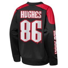 NHL Jack Hughes New Jersey Devils Outerstuff Youth Best Defense Name & Number Crewneck Sweatshirt