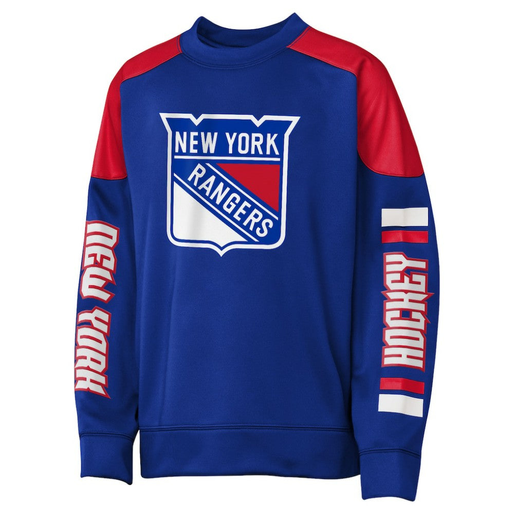 NHL Mika Zibanejad New York Rangers Outerstuff Youth Best Defense Name & Number Crewneck Sweatshirt
