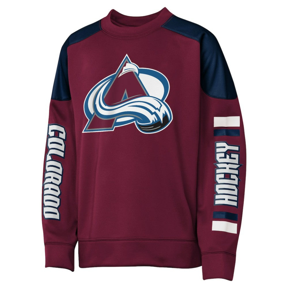 NHL Nathan MacKinnon Colorado Avalanche Outerstuff Youth Best Defense Name & Number Crewneck Sweatshirt