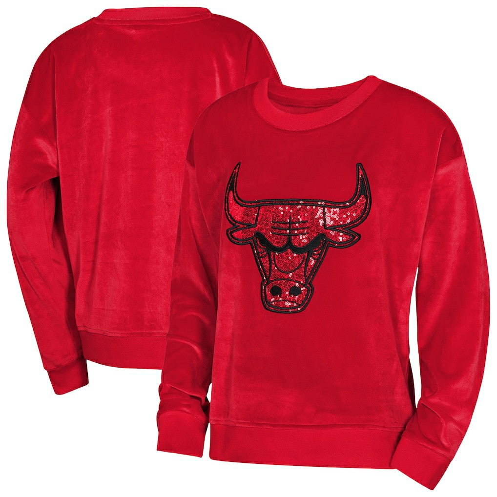 Chicago Bulls Outerstuff Youth Girls Step Back Sweatshirt