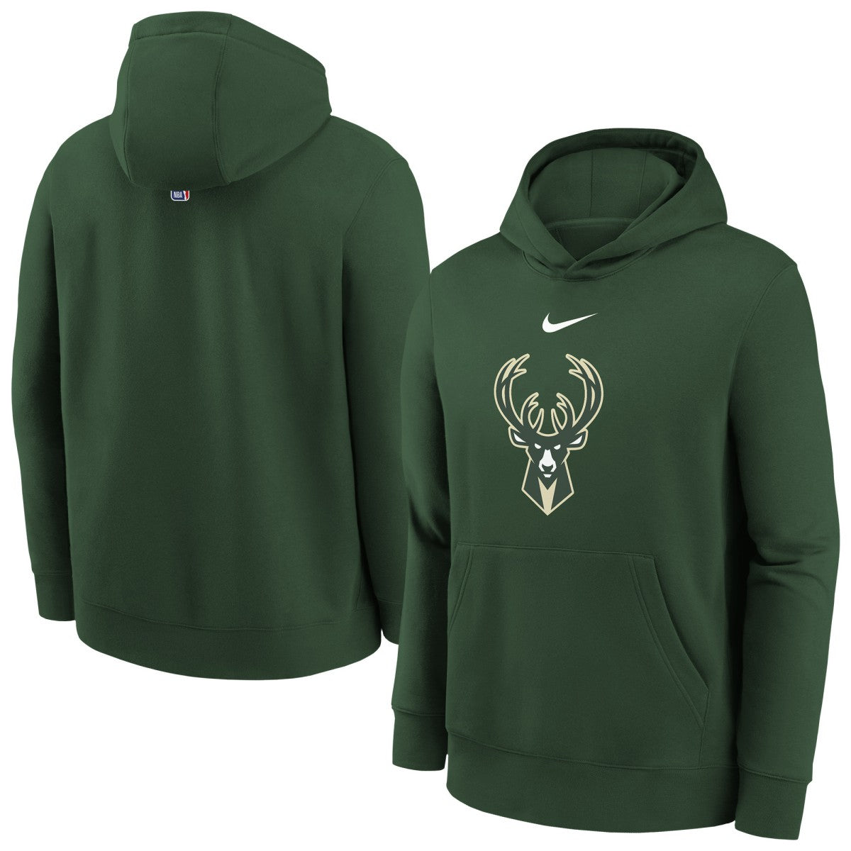 Nike Milwaukee Bucks Youth 2025/26 Club Fleece Hoodie