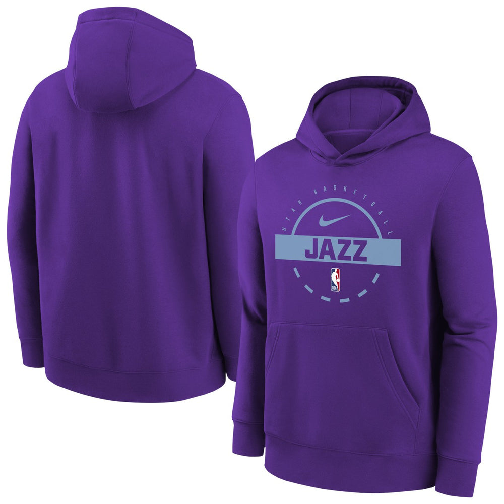 Nike Utah Jazz Youth 2025/26 Club Fleece Practice Hoodie