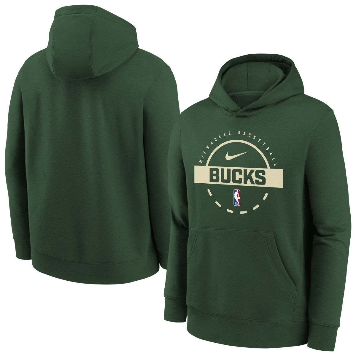 Nike Milwaukee Bucks Youth 2025/26 Club Fleece Practice Hoodie