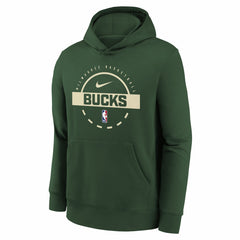 Nike Milwaukee Bucks Youth 2025/26 Club Fleece Practice Hoodie