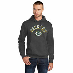 Starter Arch Over Logo Pullover Hoodie - Green Bay Packers Hoodies