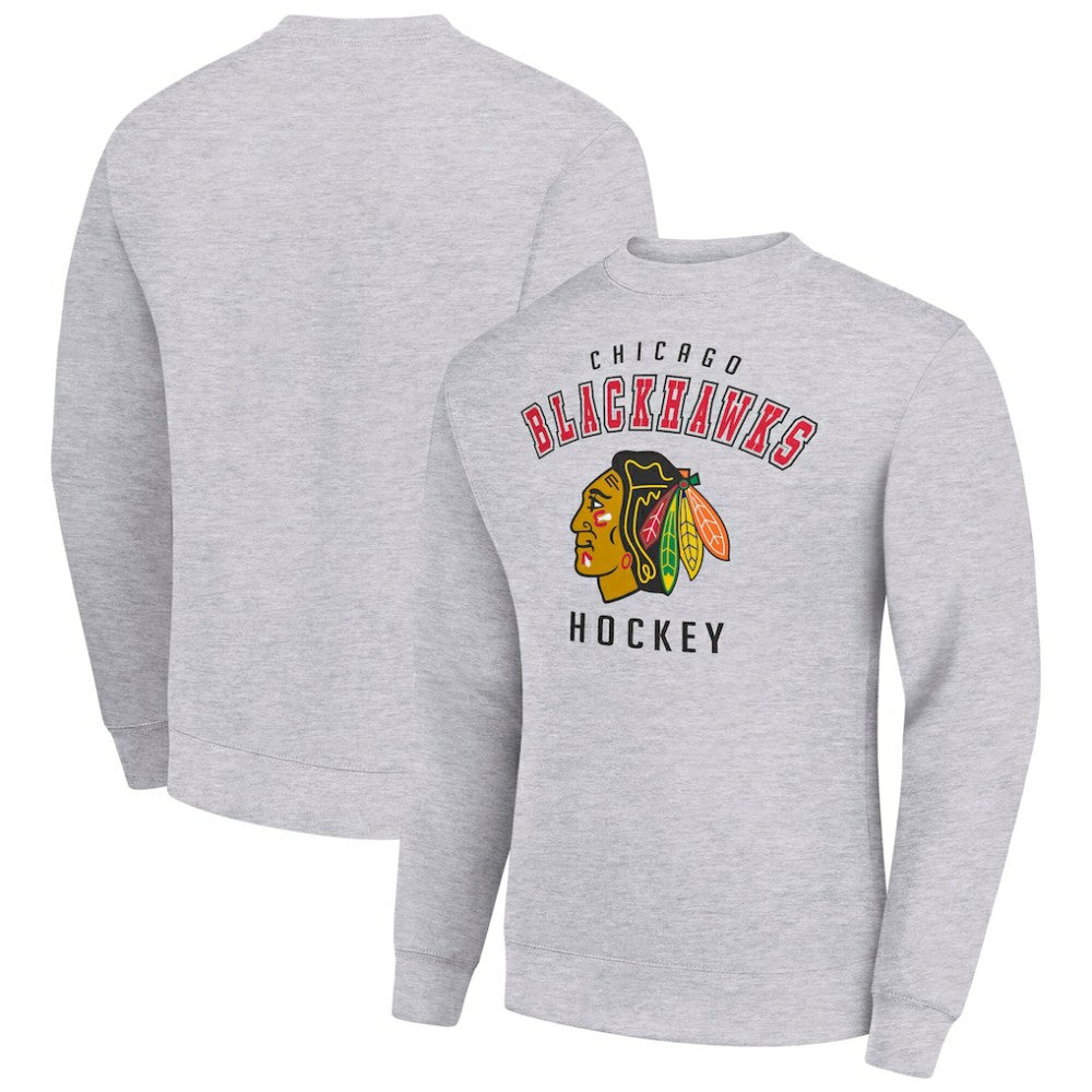 NHL Chicago Blackhawks Men's Starter Team Logo Fleece Pullover Sweatshirt
