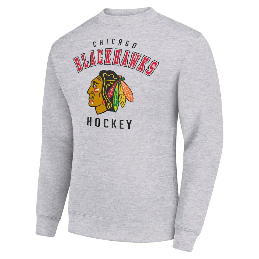 NHL Chicago Blackhawks Men's Starter Team Logo Fleece Pullover Sweatshirt