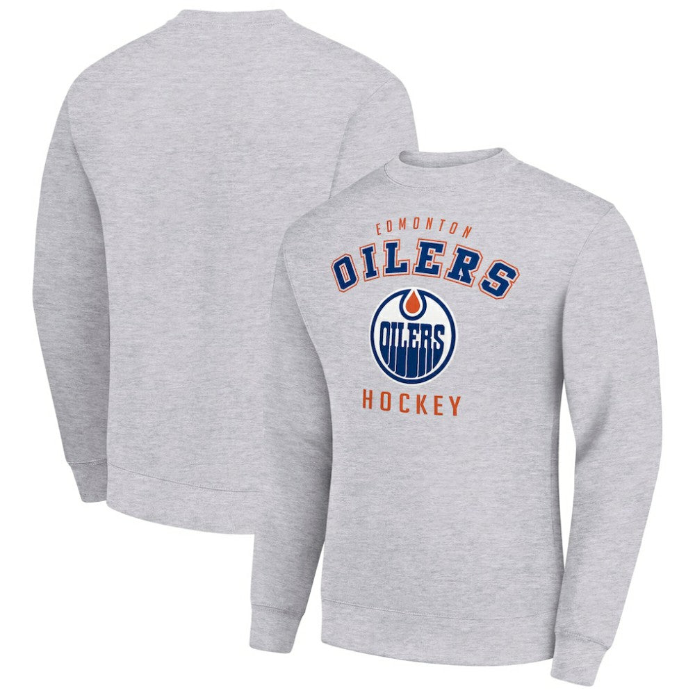 NHL Edmonton Oilers Men's Starter Team Logo Fleece Pullover Sweatshirt