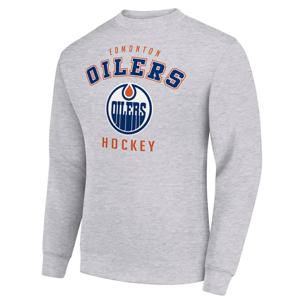 NHL Edmonton Oilers Men's Starter Team Logo Fleece Pullover Sweatshirt