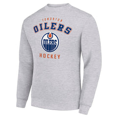 NHL Edmonton Oilers Men's Starter Team Logo Fleece Pullover Sweatshirt