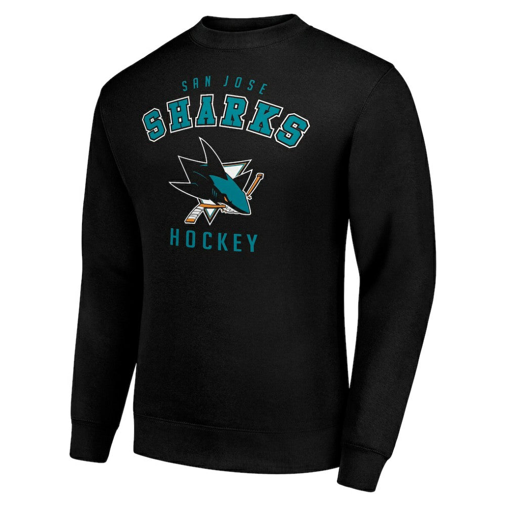 NHL San Jose Sharks Men's Starter Team Logo Fleece Pullover Sweatshirt