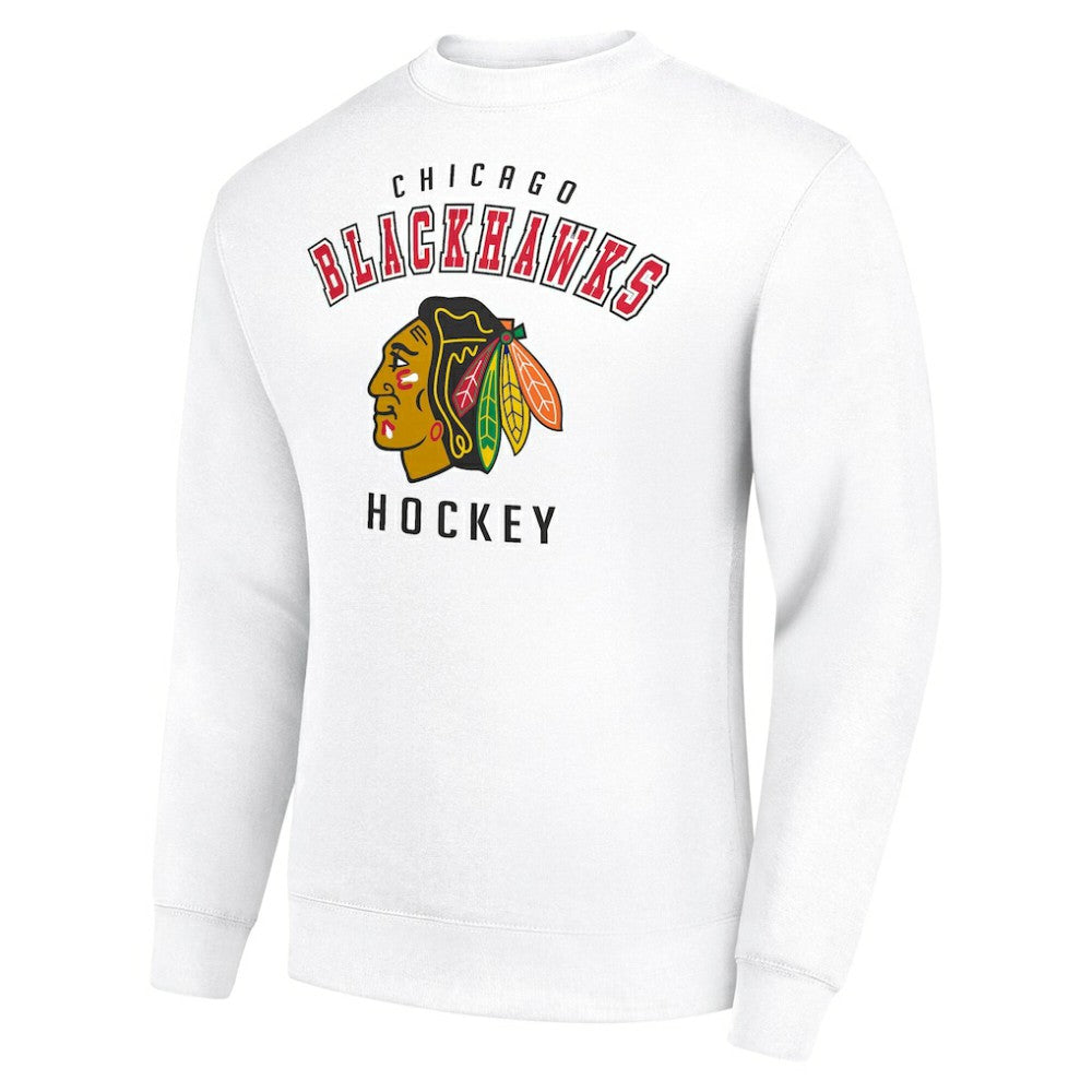 NHL Chicago Blackhawks Men's Starter Team Logo Fleece Pullover Sweatshirt