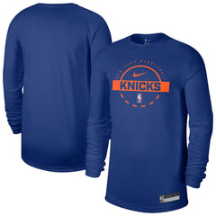 Nike New York Knicks 2025/26 On-Court Flare Dri-FIT Practice Long Sleeve Tri-Blend T-Shirt